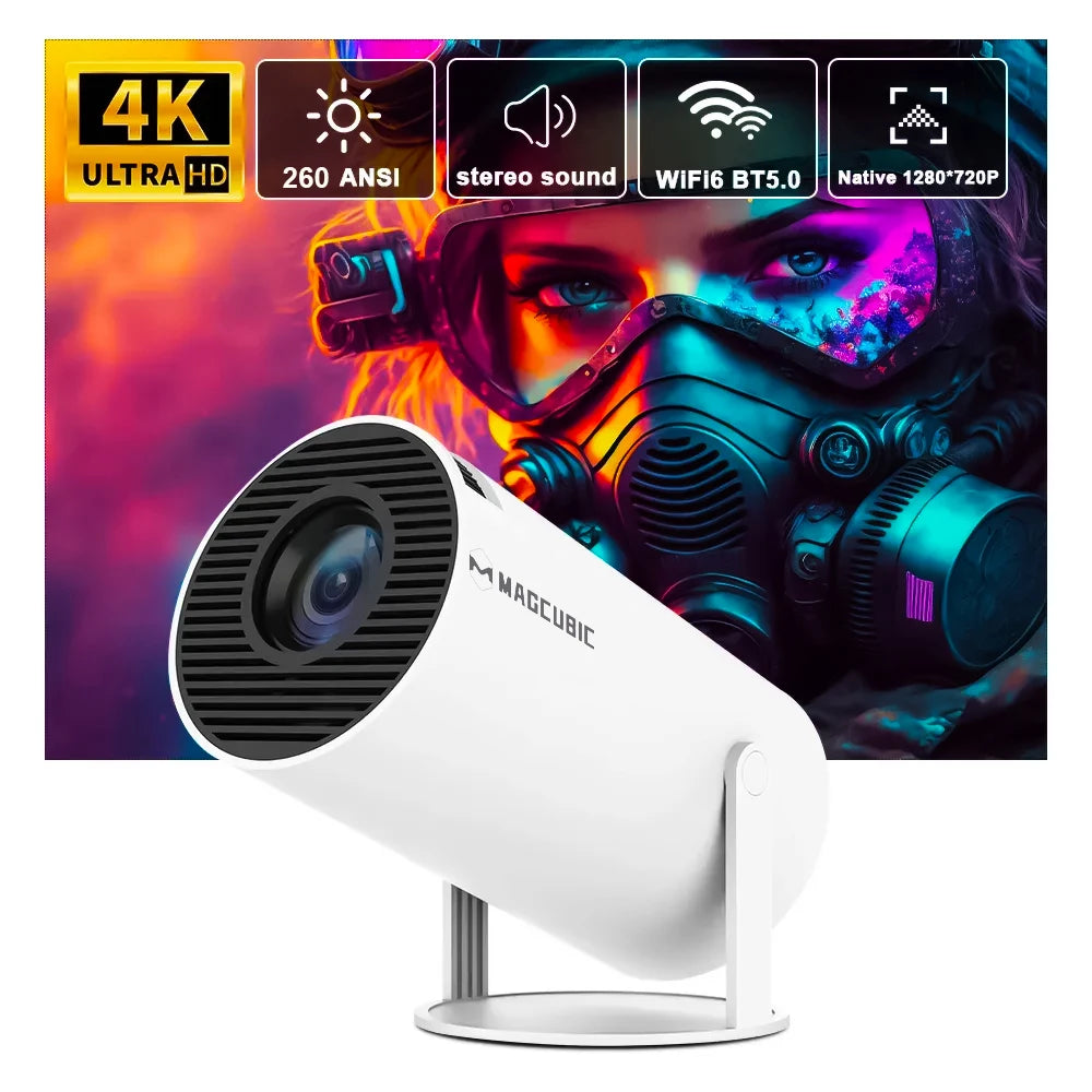 4k Cinema Projector - Mini Portable Home/Outdoor Cinema Projector